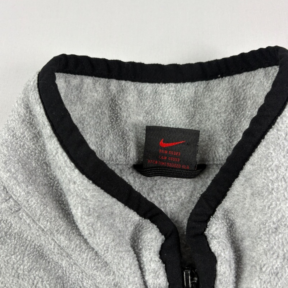 Vintage 90s Nike Jacket Mens Large Gray Fleece Full Zip Pockets Casual - Picture 7 of 12